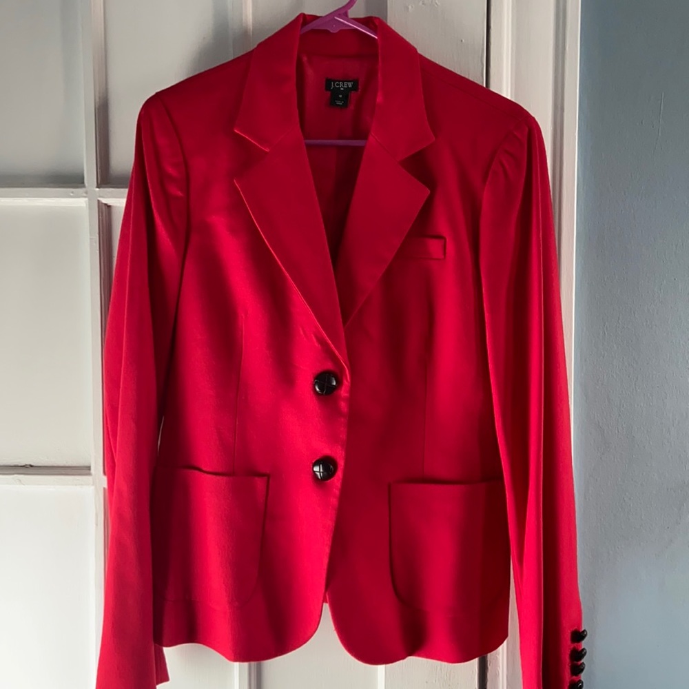 J.Crew Red Wool Blazer sz 10